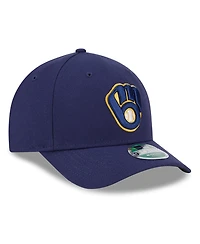 New Era Men's Navy Milwaukee Brewers Player Replica 9FORTY Adjustable Hat