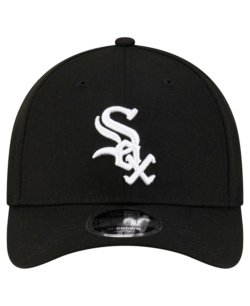 New Era Men's Black Chicago White Sox Player Replica 9FORTY Adjustable Hat