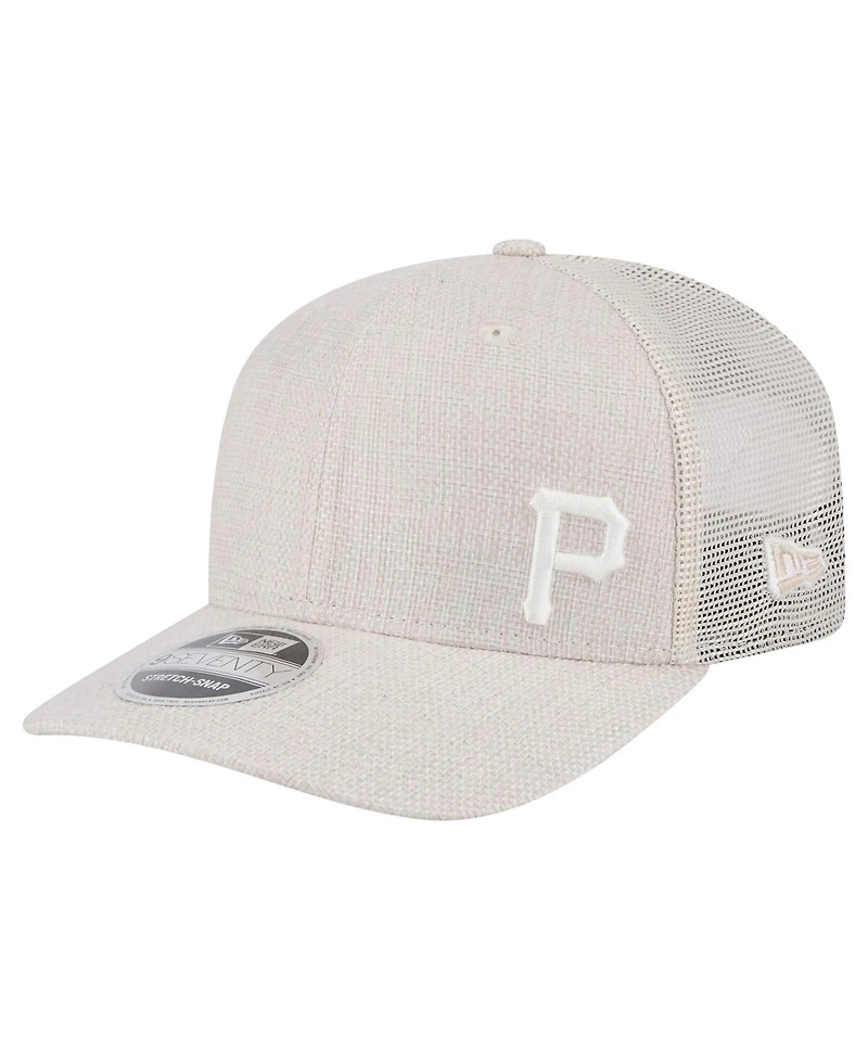 New Era Men's Light Beige Pittsburgh Pirates Flawless 9SEVENTY Stretch-Snap Hat