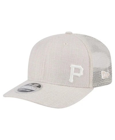 New Era Men's Light Beige Pittsburgh Pirates Flawless 9SEVENTY Stretch-Snap Hat