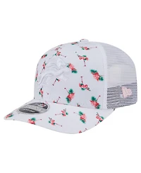 New Era Men's White Detroit Lions Adventure Flamingo Pattern 9SEVENTY Stretch-Snap Hat