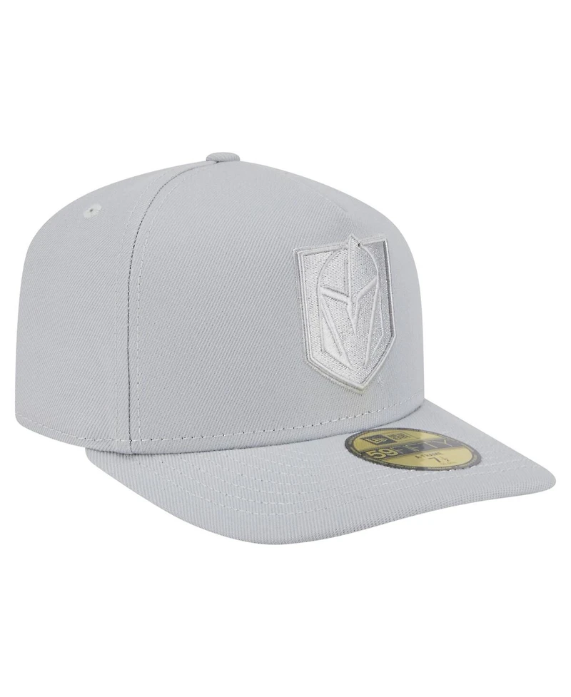 New Era Men's Gray Vegas Golden Knights Color Pack A-Frame 59FIFTY Fitted Hat