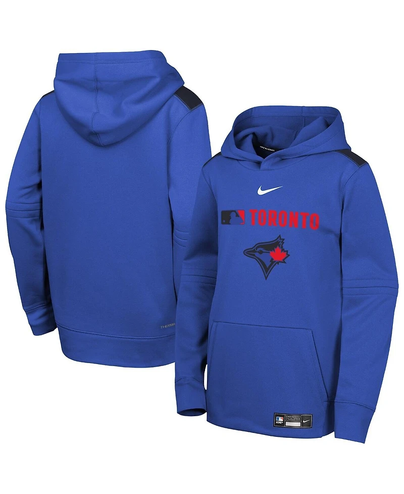 Nike Big Boys and Girls Royal Toronto Blue Jays City Connect Authentic Collection Performance Pullover Hoodie