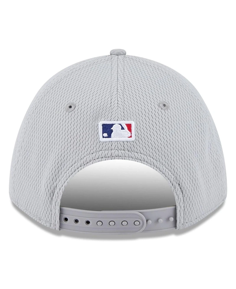 New Era Men's Gray Texas Rangers 2025 Mlb Clubhouse 9FORTY M-Crown Adjustable Hat