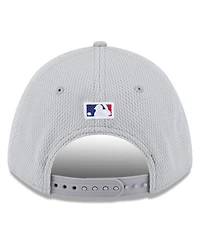New Era Men's Gray Texas Rangers 2025 Mlb Clubhouse 9FORTY M-Crown Adjustable Hat