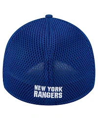 New Era Men's Blue York Rangers Linear Featherweight 39THIRTY Flex Hat