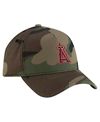 New Era Men's Camo Los Angeles Angels Woodland Team Pop 9FORTY A-Frame Adjustable Hat