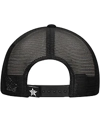 New Era Men's Black Houston Astros Retro Bold A-Frame Trucker 9FORTY Adjustable Hat