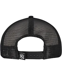 New Era Men's Black New York Yankees Retro Bold A-Frame Trucker 9FORTY Adjustable Hat