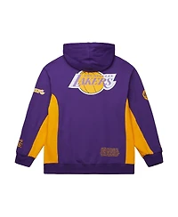 Mitchell & Ness Men's Purple Los Angeles Lakers Hardwood Classics Team Origins Fleece Pullover Hoodie