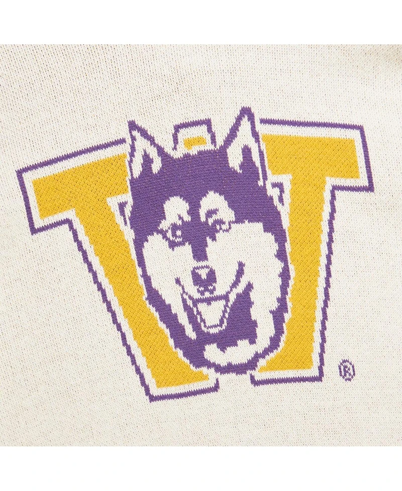 Mitchell & Ness Men's Cream Washington Huskies Retro Pullover Sweater