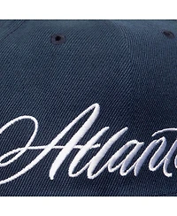 Mitchell & Ness Men's Navy Atlanta Braves Just Don x Mlb Lux Script Snapback Hat