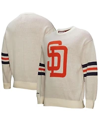Mitchell & Ness Men's Cream San Diego Padres Retro Pullover Sweater
