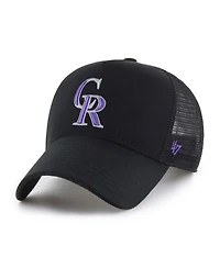 '47 Brand Men's Black Colorado Rockies Ballpark Offside Adjustable Trucker Hat