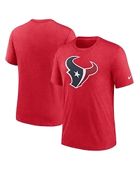 Nike Men's Heather Maroon Houston Texans Rewind Logo Tri-Blend T-Shirt