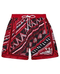 Mitchell & Ness Men's Red Chicago Bulls Game Day Pattern Shorts