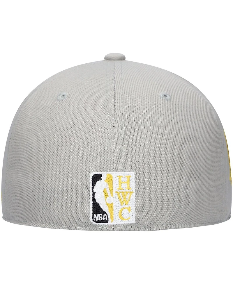 Mitchell & Ness Men's Gray New Jersey Nets Hardwood Classics 35th Anniversary Sunny Fitted Hat