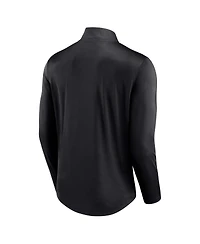 Fanatics Men's Black Colorado Rockies Tough Minded Lightweight Quarter-Zip Pullover Sweatshirt