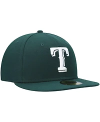 New Era Men's Green Texas Rangers White Logo 59FIFTY Fitted Hat