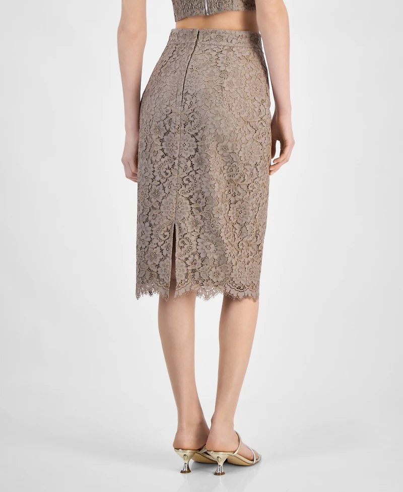 Guess Women's Josiane Lace Pencil Skirt
