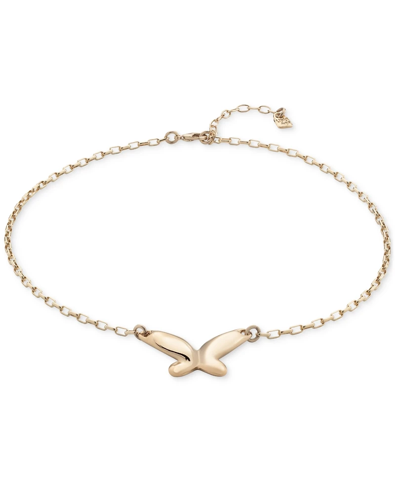 UNOde50 18k Gold Plated Metal Alloy Chain with Central Butterfly