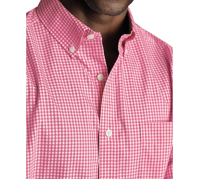 Charles Tyrwhitt Men's Slim Fit Short Sleeve Wrinkle-Resistant Button-Down Shirt