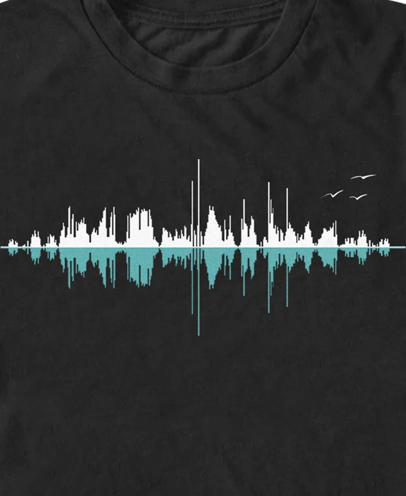Design By Humans Men's Music City Clear Graphic Short Sleeve T-Shirt