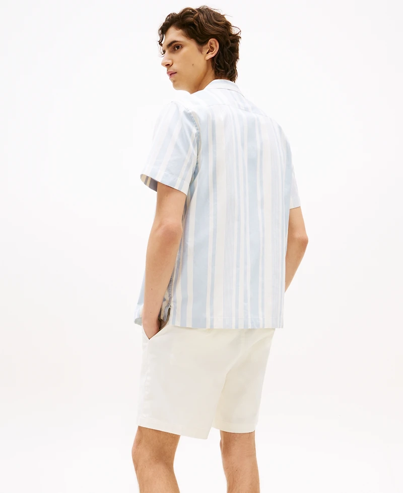 Tommy Hilfiger Men's Relaxed-Fit Stripe Camp Shirt