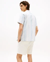 Tommy Hilfiger Men's Relaxed-Fit Stripe Camp Shirt