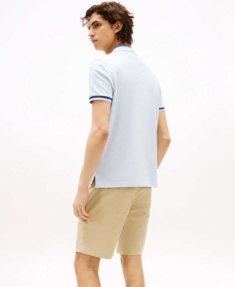Tommy Hilfiger Men's Regular-Fit Contrast-Collar Polo Shirt