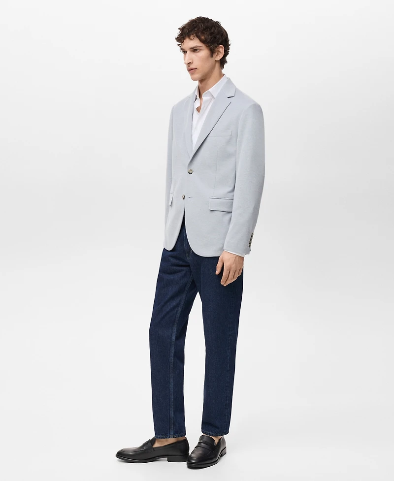 Mango Men's Slim-Fit Cotton-Blend Blazer