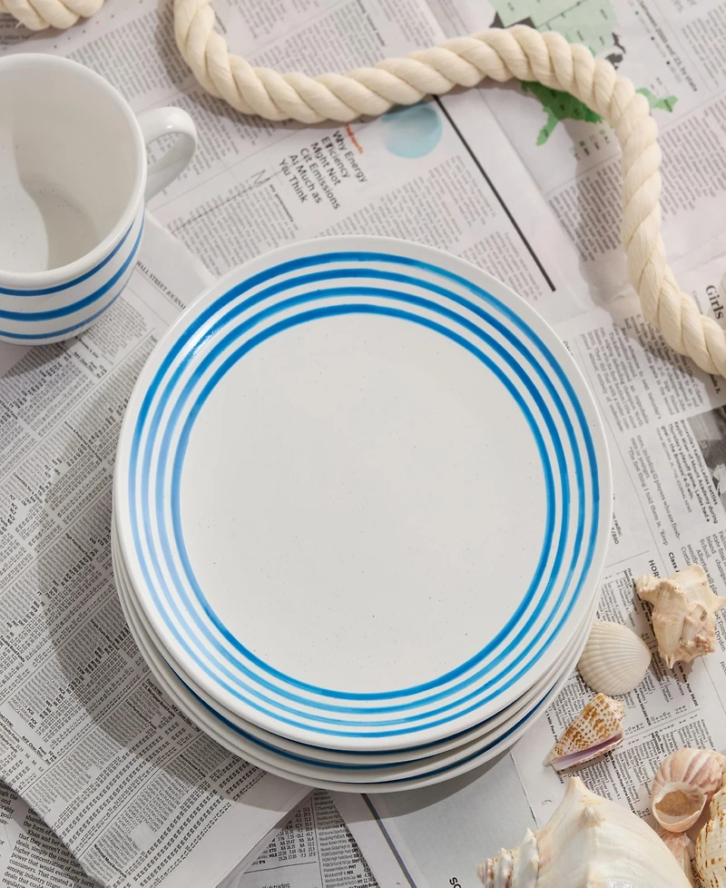 Certified International Dockside 4-Pc. Dinner Plates, Service For 4