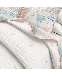 Linery & Co. Fading Coral Stitched Quilt Set with Shams