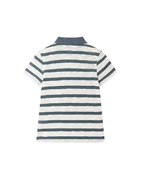 Andy & Evan Toddler Boys Toddler/Child Navy Striped Textured Polo