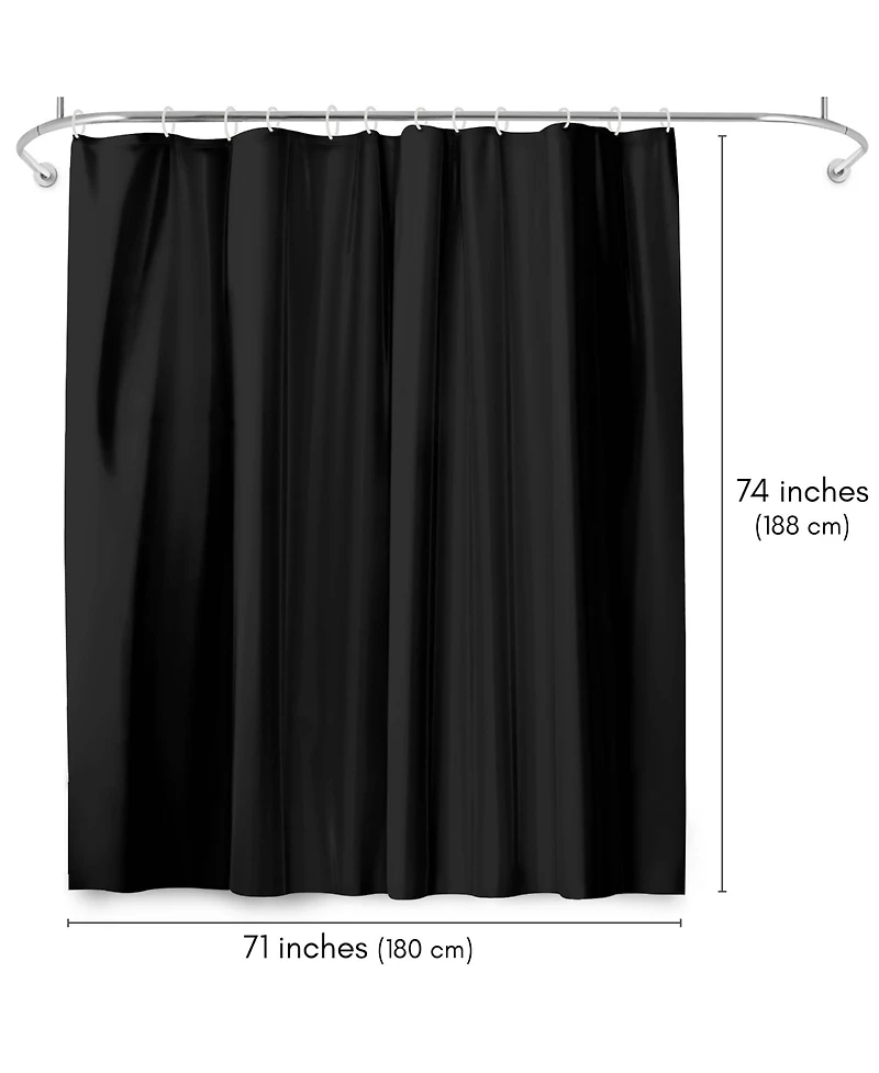 Americanflat 71x74 Solid Shower Curtain - Water Resistant