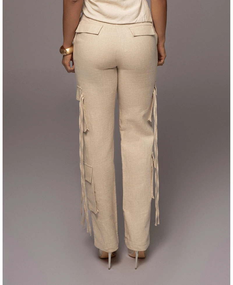 Jluxlabel Women's Better Half Linen Utility Pants