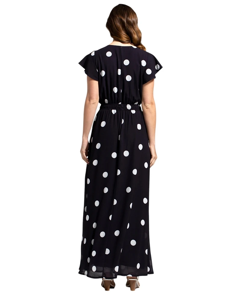 HotSquash London Women's Chiffon Wrap Top Maxi Dress