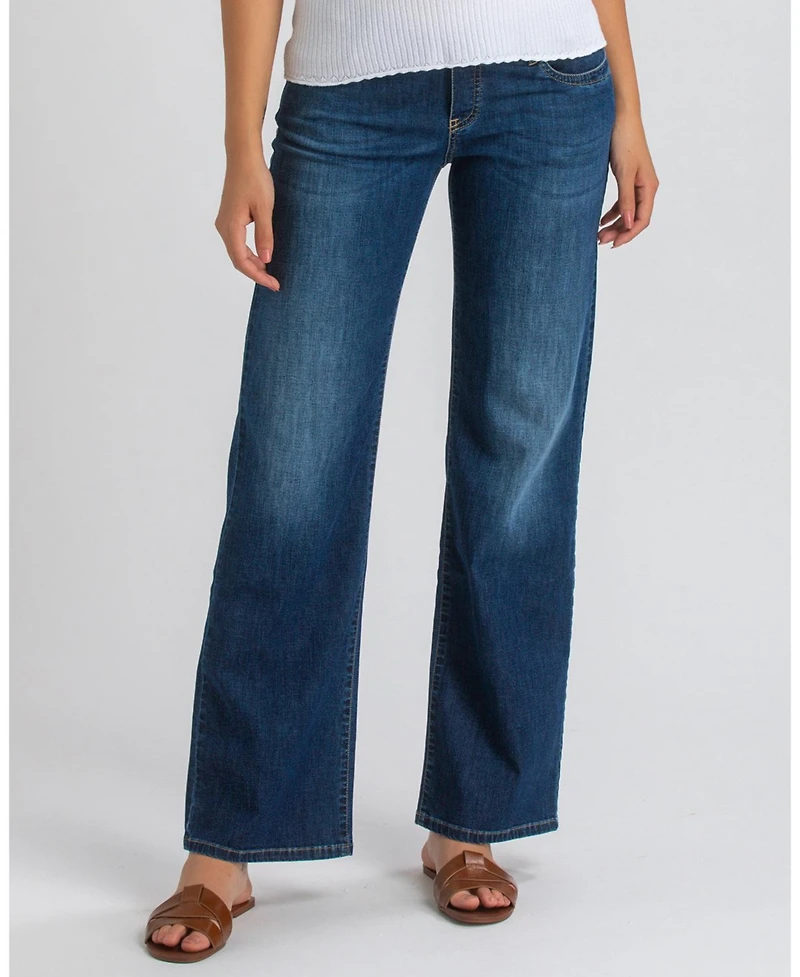 Pietro Brunelli Maternity Maternity Wide-Leg & High-Waist Belly Band Dad Jeans