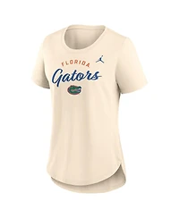 Nike Women's Tan Florida Gators Script Logo Tri-Blend T-Shirt