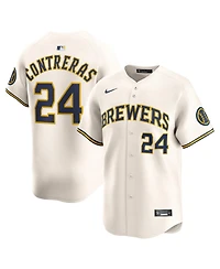 Nike Men's William Contreras Cream Milwaukee Brewers Alternate Limited Player Jersey