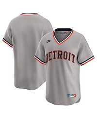 Nike Men's Gray Detroit Tigers Throwback Cooperstown Collection Limited Jersey