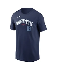 Nike Men's Shota Imanaga Navy Chicago Cubs Fuse Name Number T-Shirt