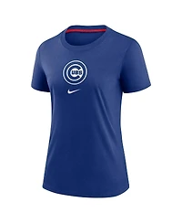 Nike Women's Royal Chicago Cubs Authentic Collection Early Work Tri-Blend T-Shirt