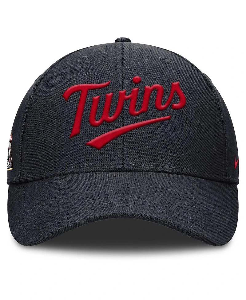 Nike Men's Navy Minnesota Twins Rise Gaberdine Adjustable Hat