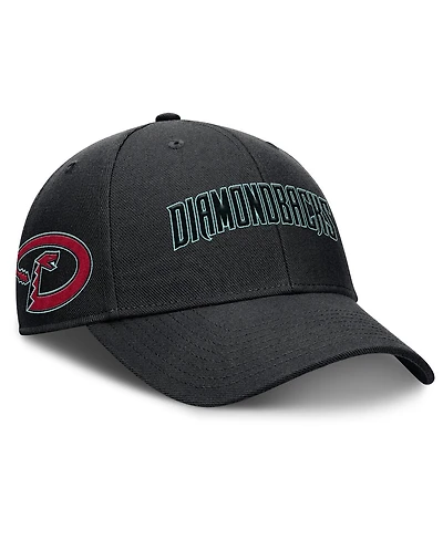 Nike Men's Black Arizona Diamondbacks Rise Gaberdine Adjustable Hat