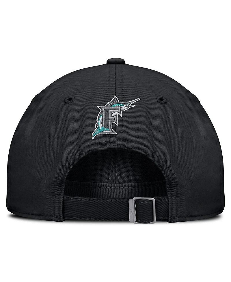 Nike Women's Black Florida Marlins Cooperstown Collection Club Adjustable Hat