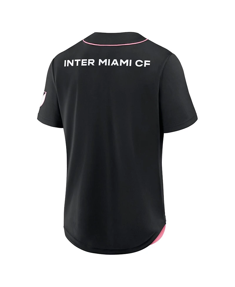 Fanatics Men's Black Inter Miami Cf Injury Time Baseball Jersey