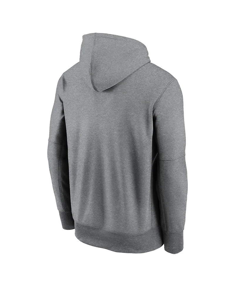 Nike Men's Heather Gray Miami Dolphins Performance Fleece Pullover Hoodie