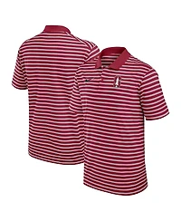Nike Men's Cardinal/White Stanford Cardinal Primetime Victory Striped Performance Polo Shirt