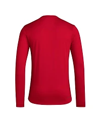 Adidas Men's Crimson Indiana Hoosiers Locker On-Court the Fade Long Sleeve T-Shirt